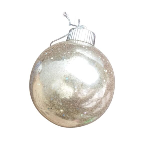 Bola de Navidad oro rosa escarchada