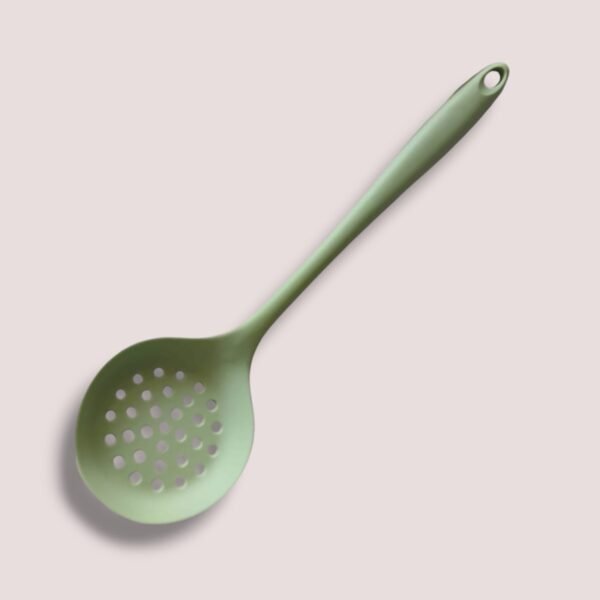Espumadera de silicona verde